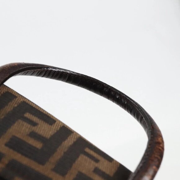 FENDI Zucca Canvas Backpack Black Brown gold Auth 133306 - Picture 9 of 16